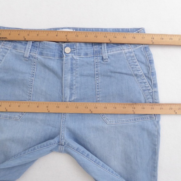 PAIGE Mayslie Jogger Women's Light Blue Wash Denim Cargo Jeans Pants Size 32 - Picture 7 of 12